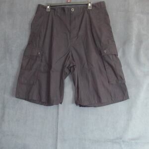 Levi Strauss Two Horse Shorts Mens Size 36 Dark Gray Cargo Rustic Hiking Outdoor